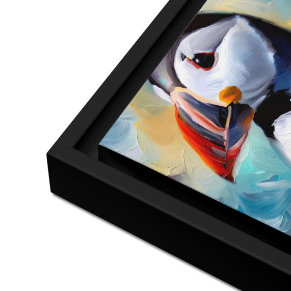 Puffin - framed canvas print - Image 8