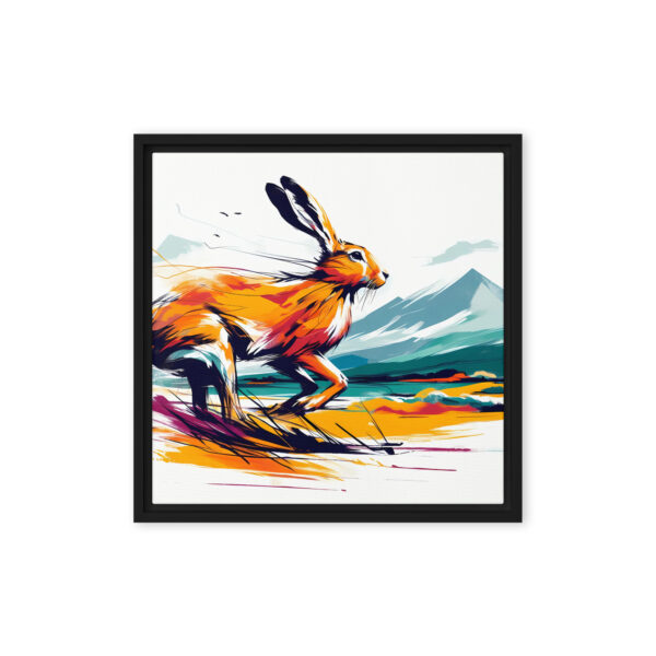 Irish Golden Hare - framed canvas print - Image 5