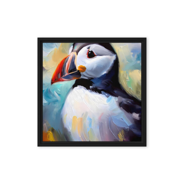 Puffin - framed canvas print - Image 5