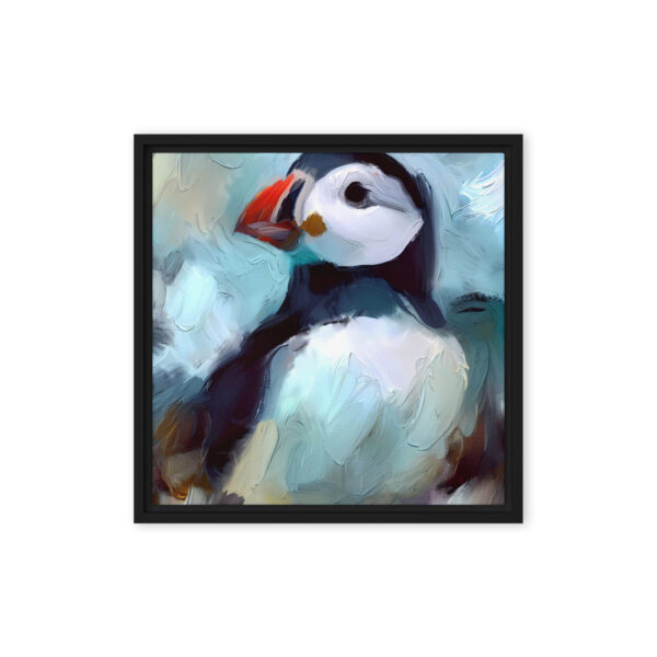 Puffin Portrait - framed canvas print - Image 6