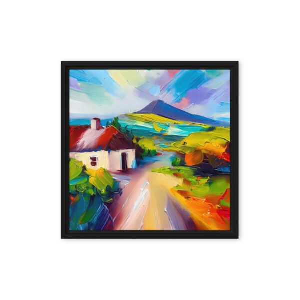 Roadside Cottage Donegal - framed canvas print - Image 5