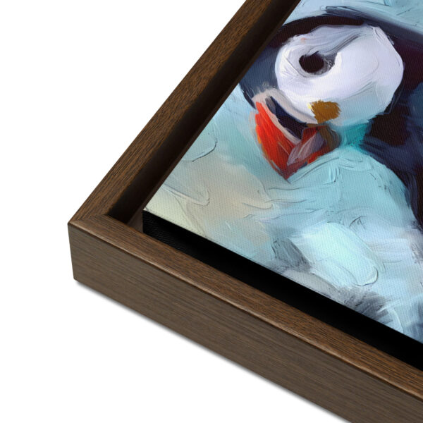 Puffin Portrait - framed canvas print - Image 9