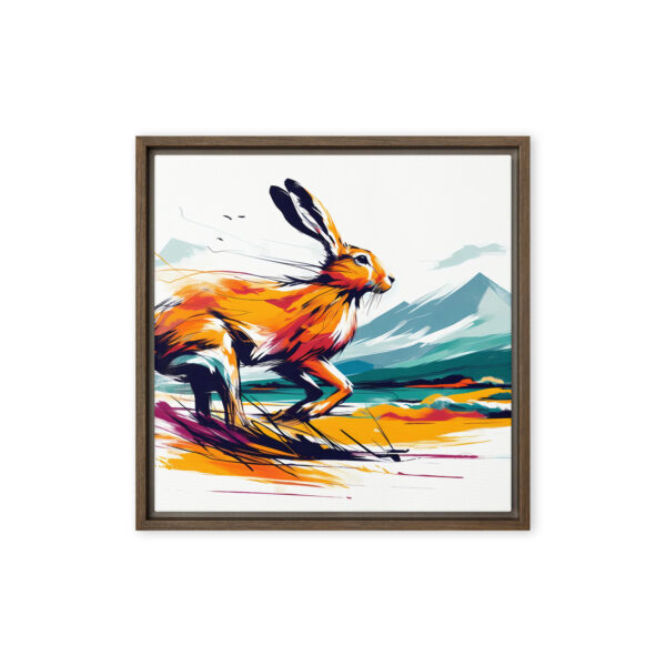 Irish Golden Hare - framed canvas print - Image 6