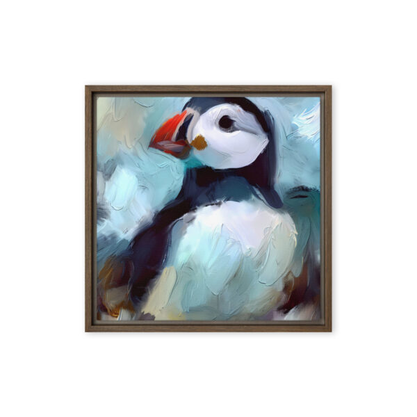 Puffin Portrait - framed canvas print - Image 5