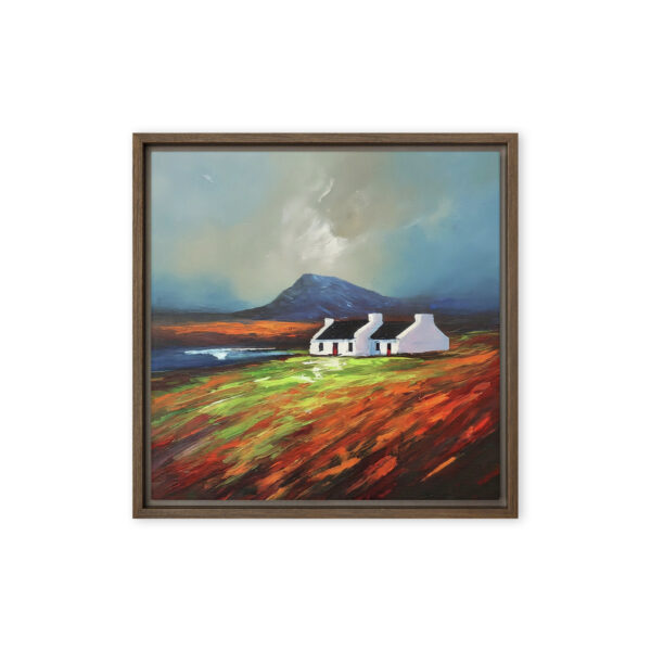 White Cottage, Muckish, Donegal - framed canvas print - Image 6