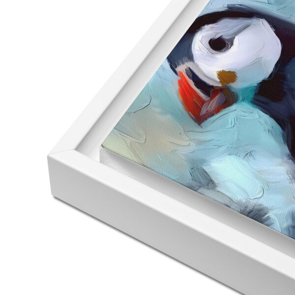 Puffin Portrait - framed canvas print - Image 10