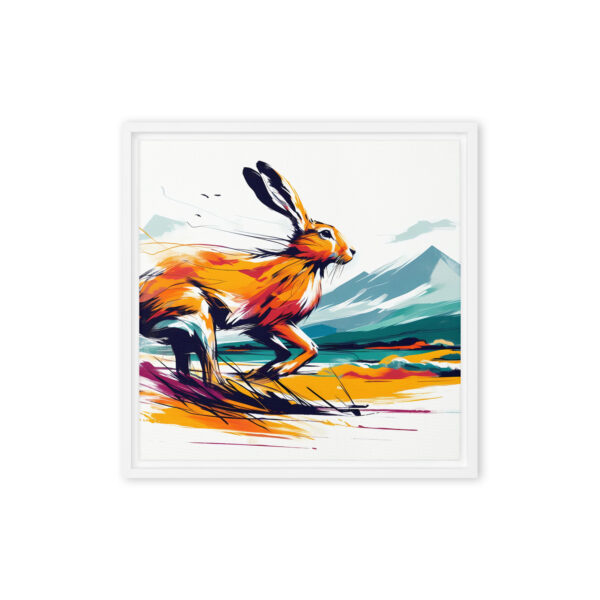 Irish Golden Hare - framed canvas print - Image 7