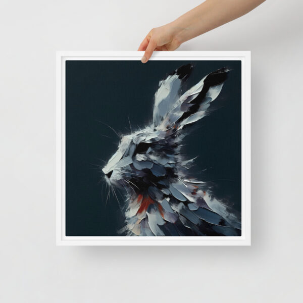 Golden Irish Hare - framed canvas print - Image 2