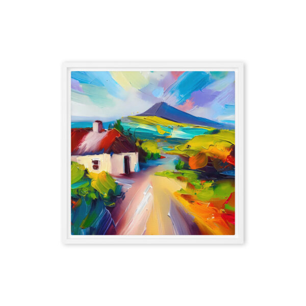 Roadside Cottage Donegal - framed canvas print - Image 7