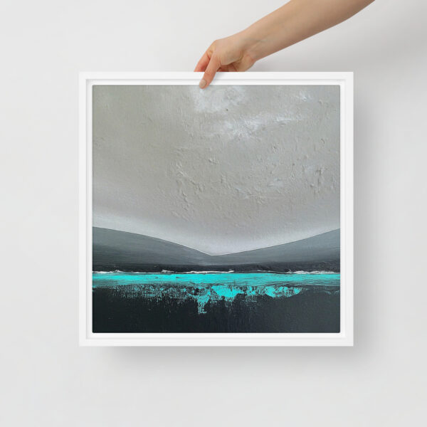 Abstract Landscape Blue - Framed canvas print - Image 2