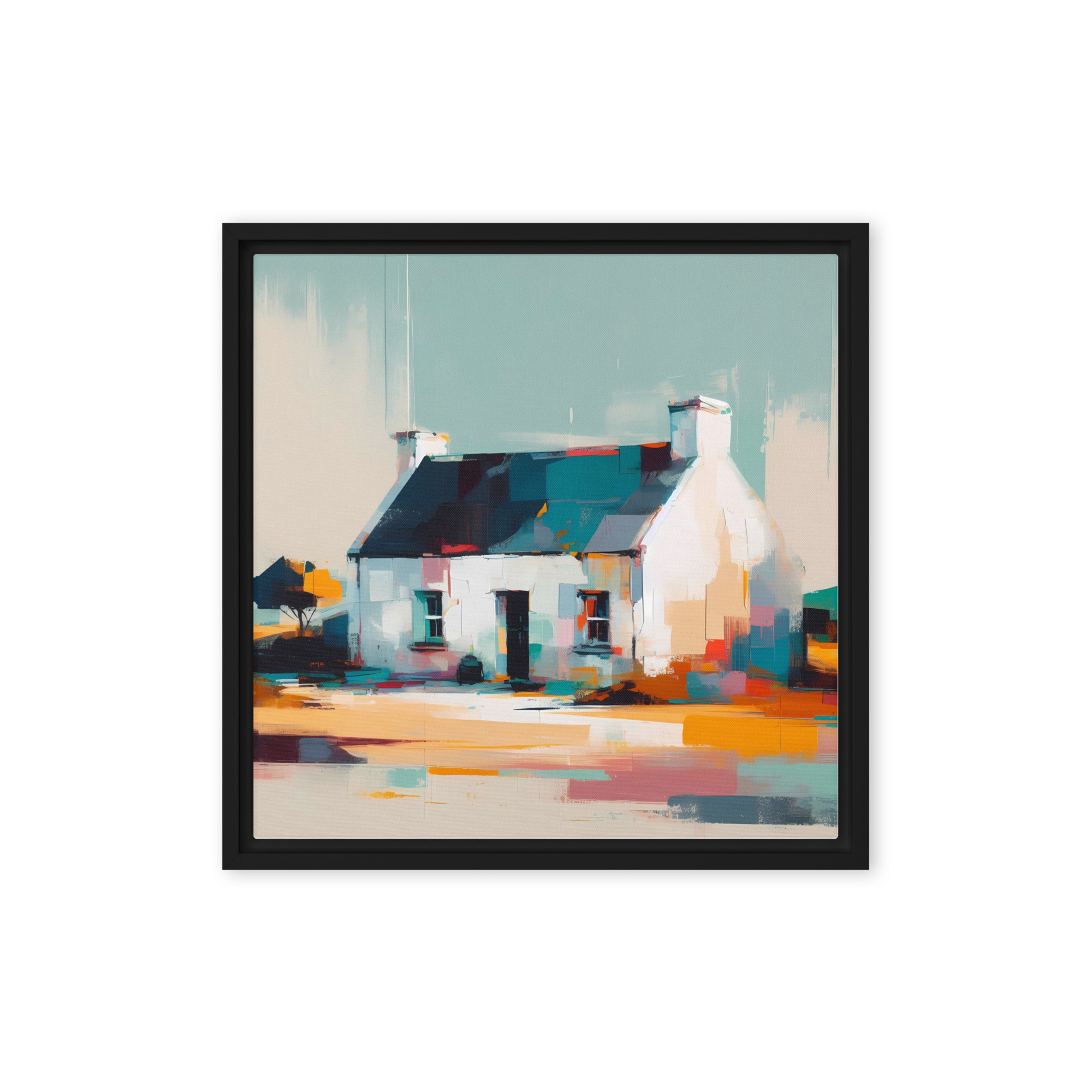 Rose Cottage, Fanad, Donegal - framed canvas print - Image 5