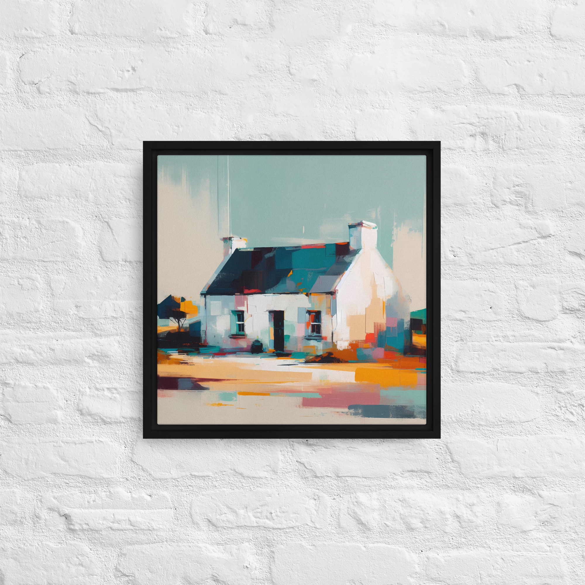 Rose Cottage, Fanad, Donegal - framed canvas print - Image 3