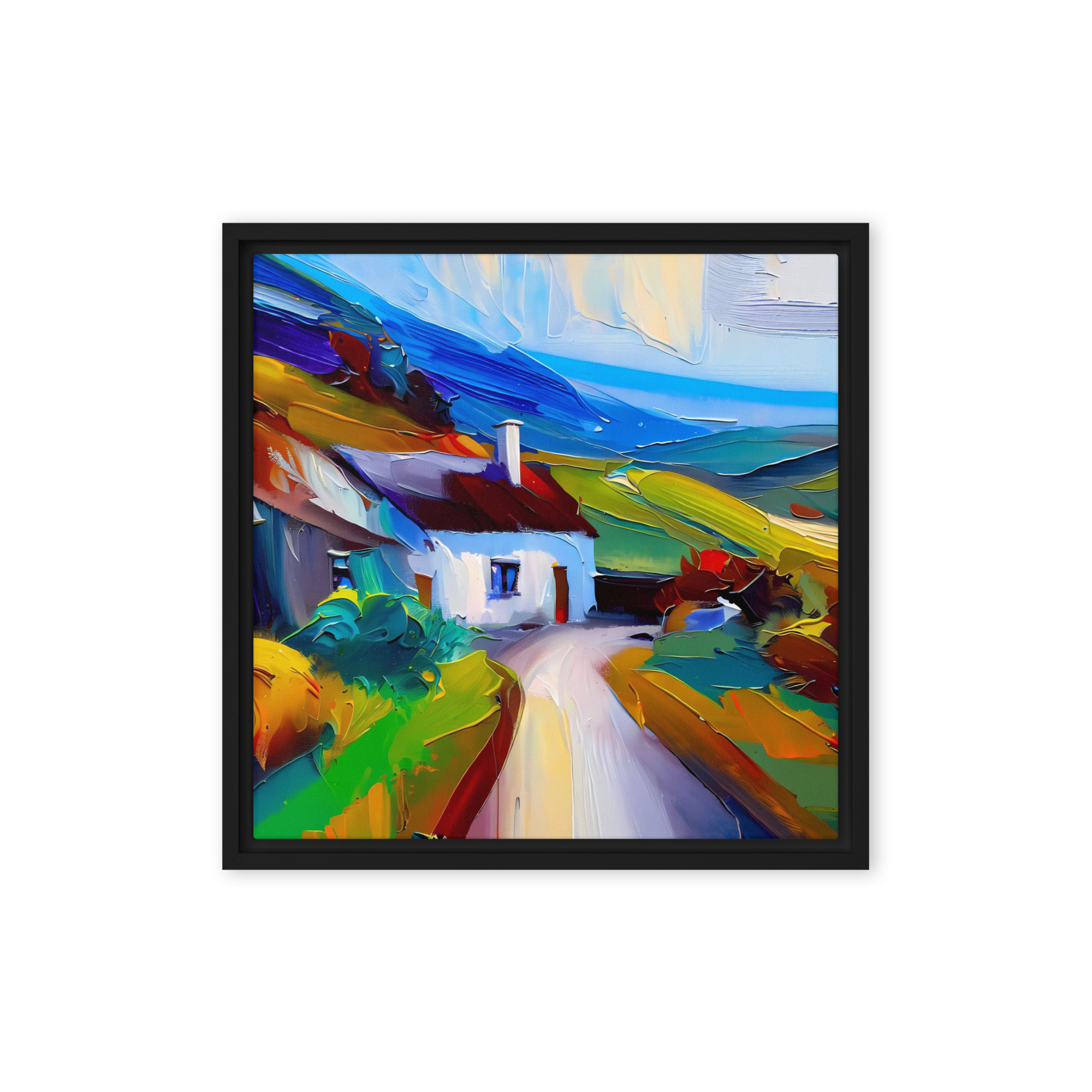 Donegal Cottage Summer Light - Framed canvas - Image 6