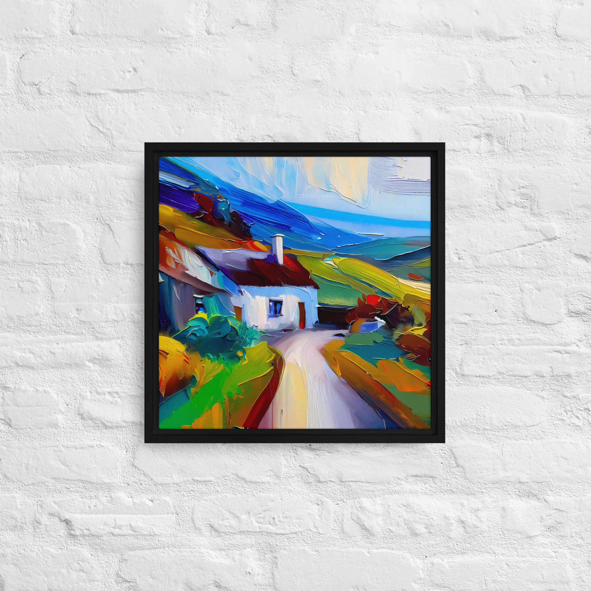 Donegal Cottage Summer Light - Framed canvas - Image 3