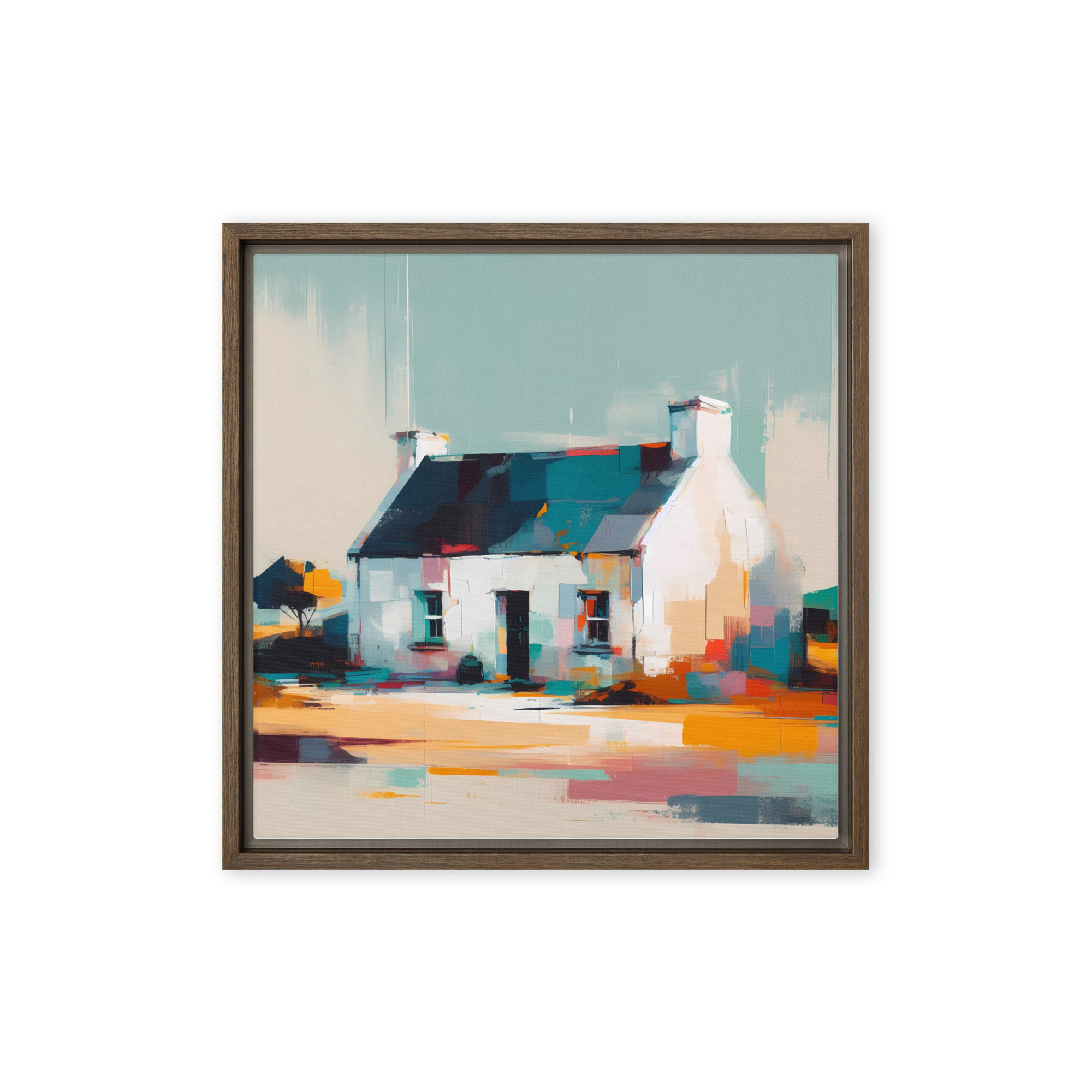 Rose Cottage, Fanad, Donegal - framed canvas print - Image 6