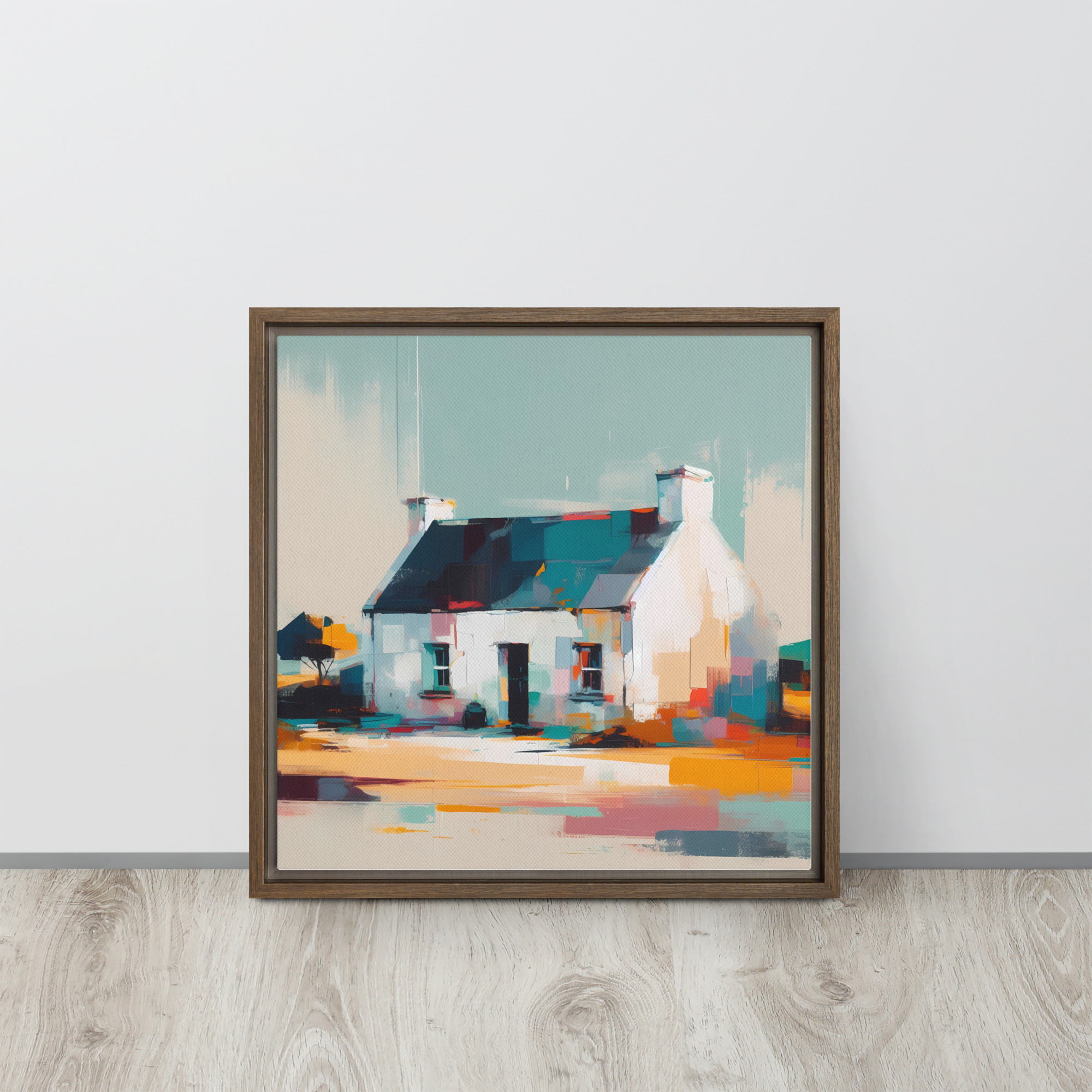 Rose Cottage, Fanad, Donegal - framed canvas print - Image 4