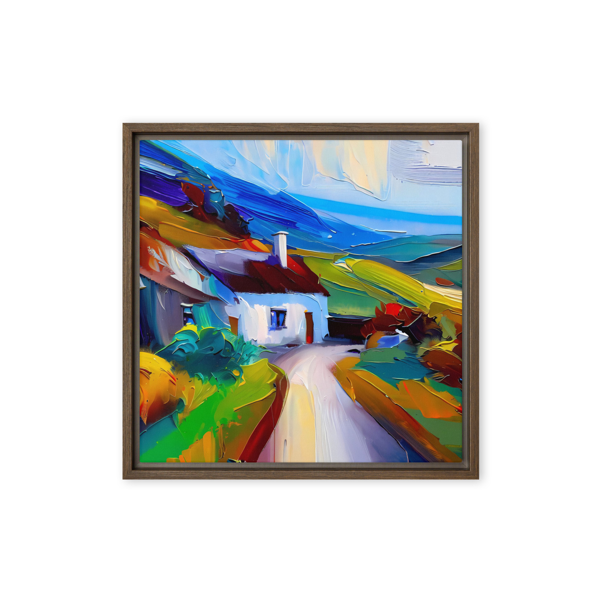 Donegal Cottage Summer Light - Framed canvas - Image 5