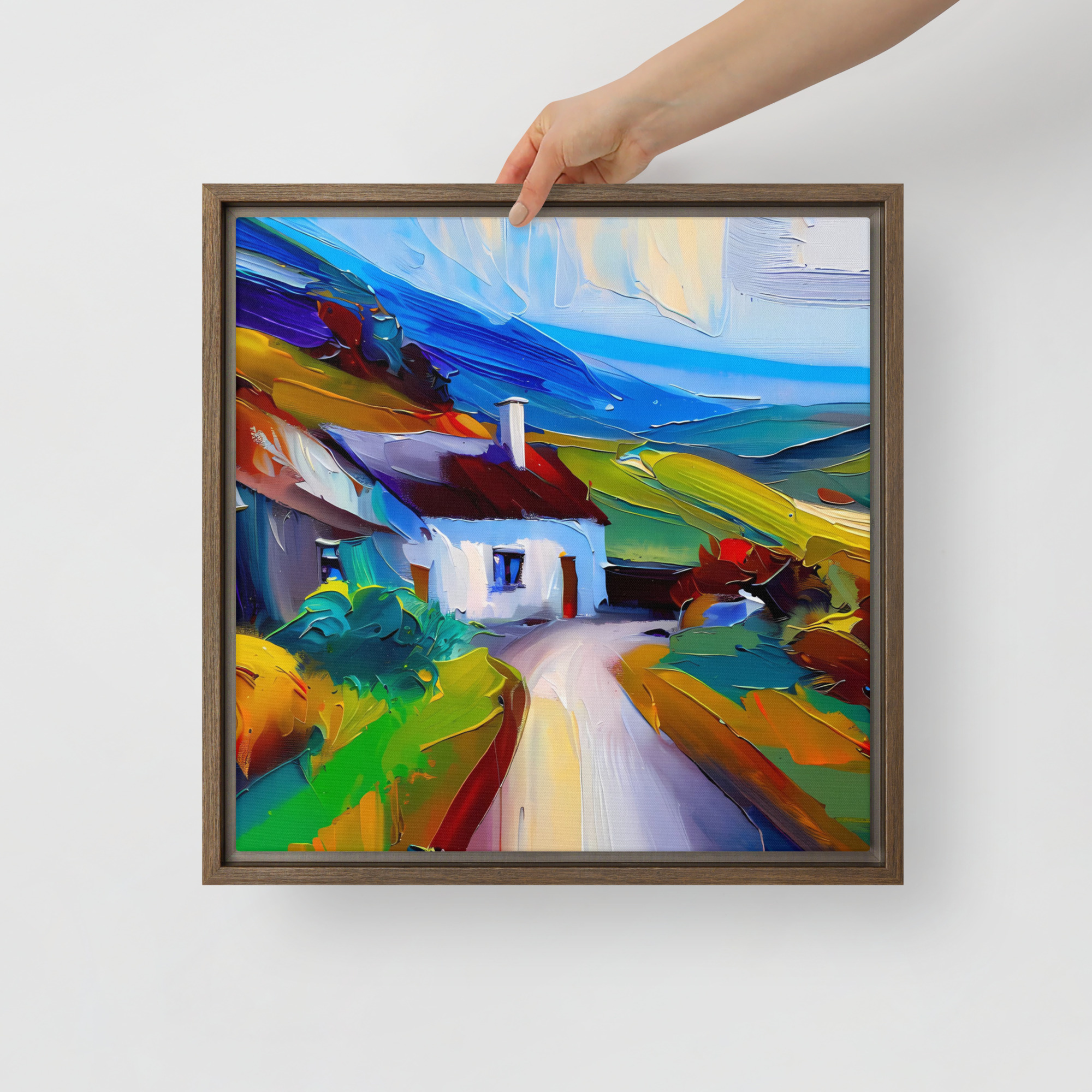 Donegal Cottage Summer Light - Framed canvas - Image 2