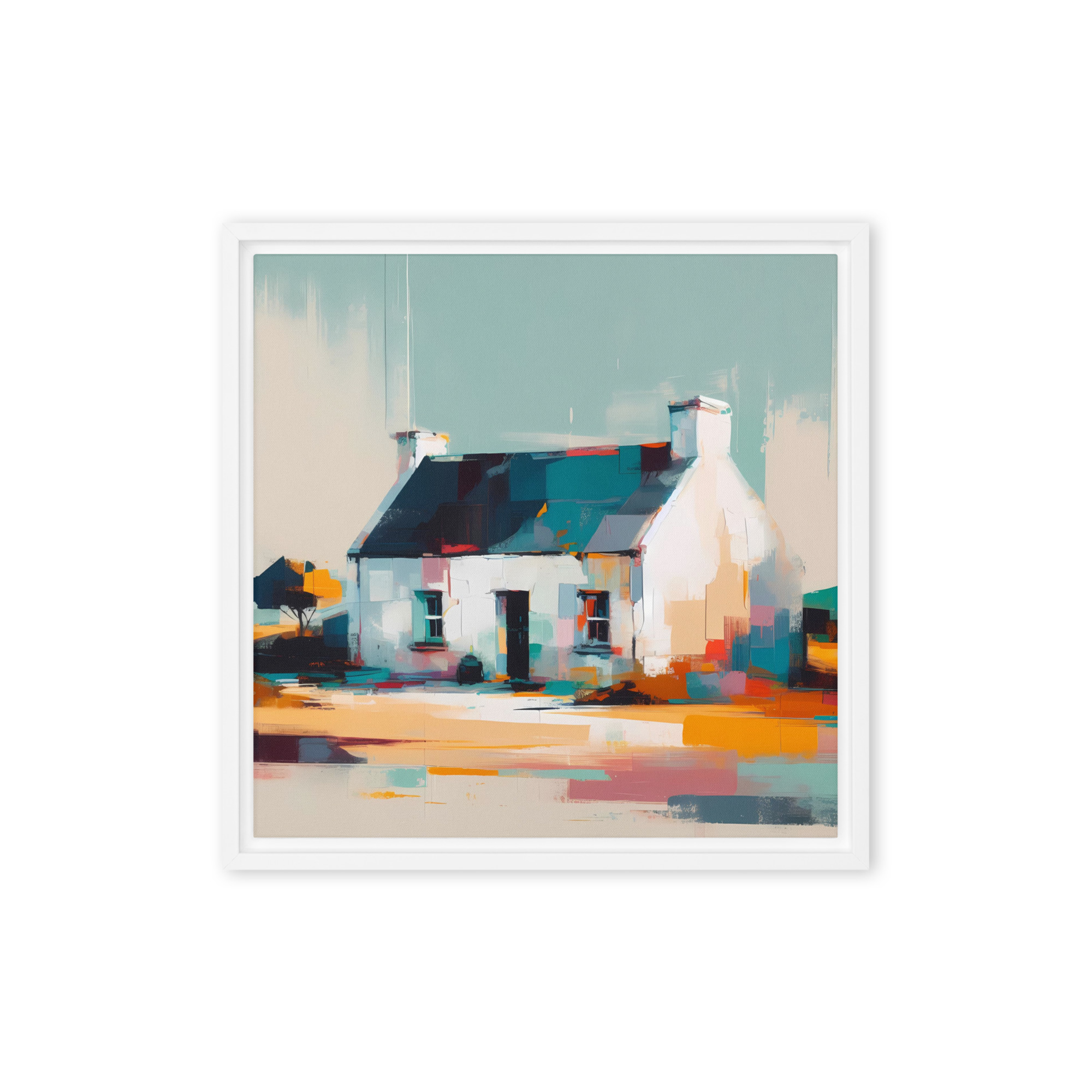 Rose Cottage, Fanad, Donegal - framed canvas print - Image 7