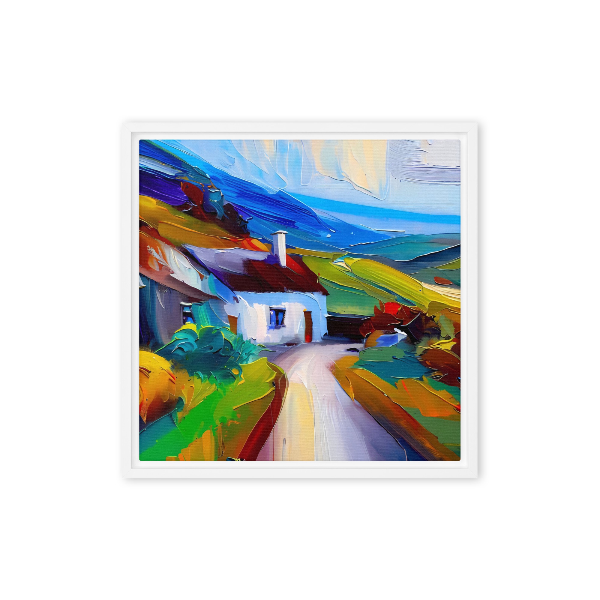 Donegal Cottage Summer Light - Framed canvas - Image 7
