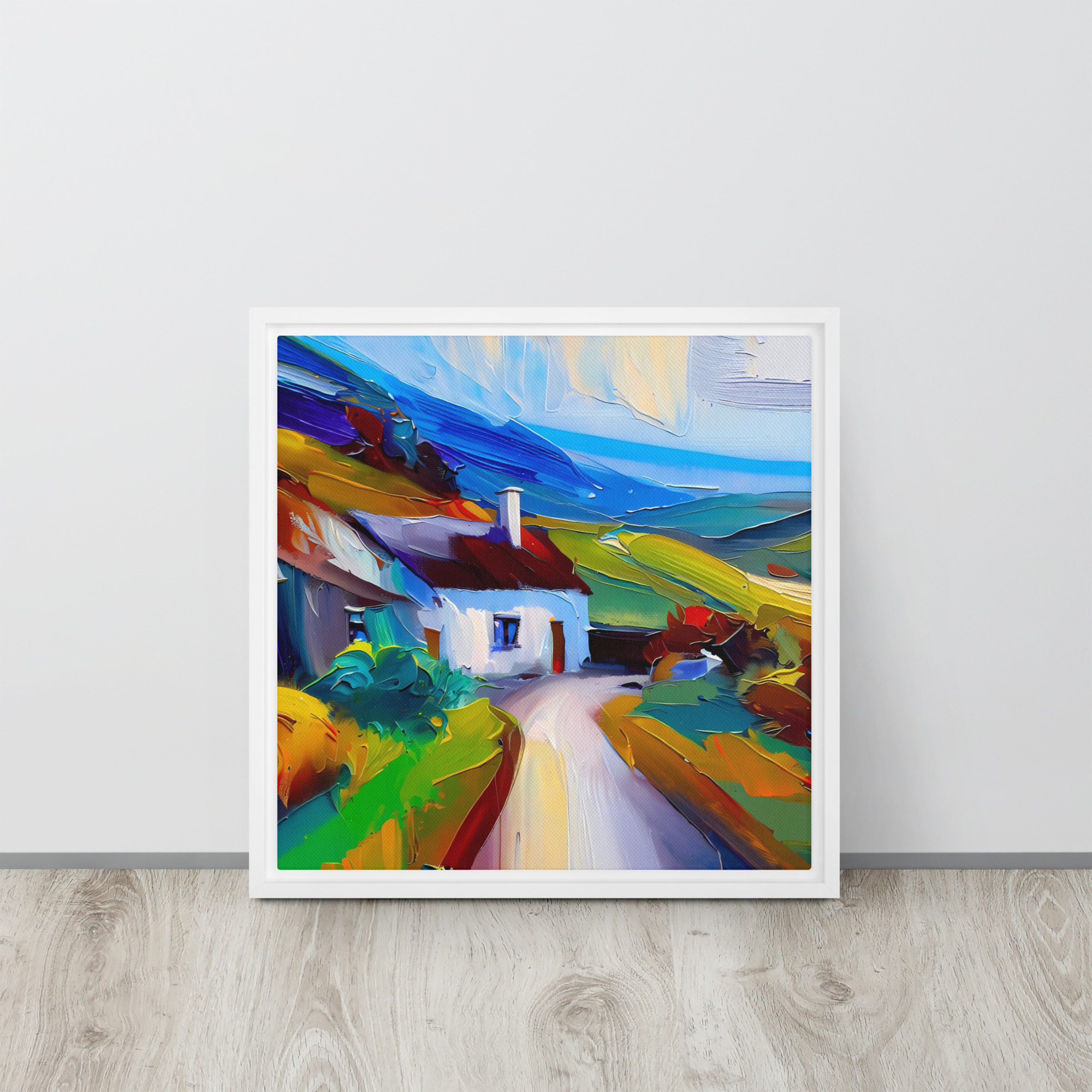 Donegal Cottage Summer Light - Framed canvas - Image 4