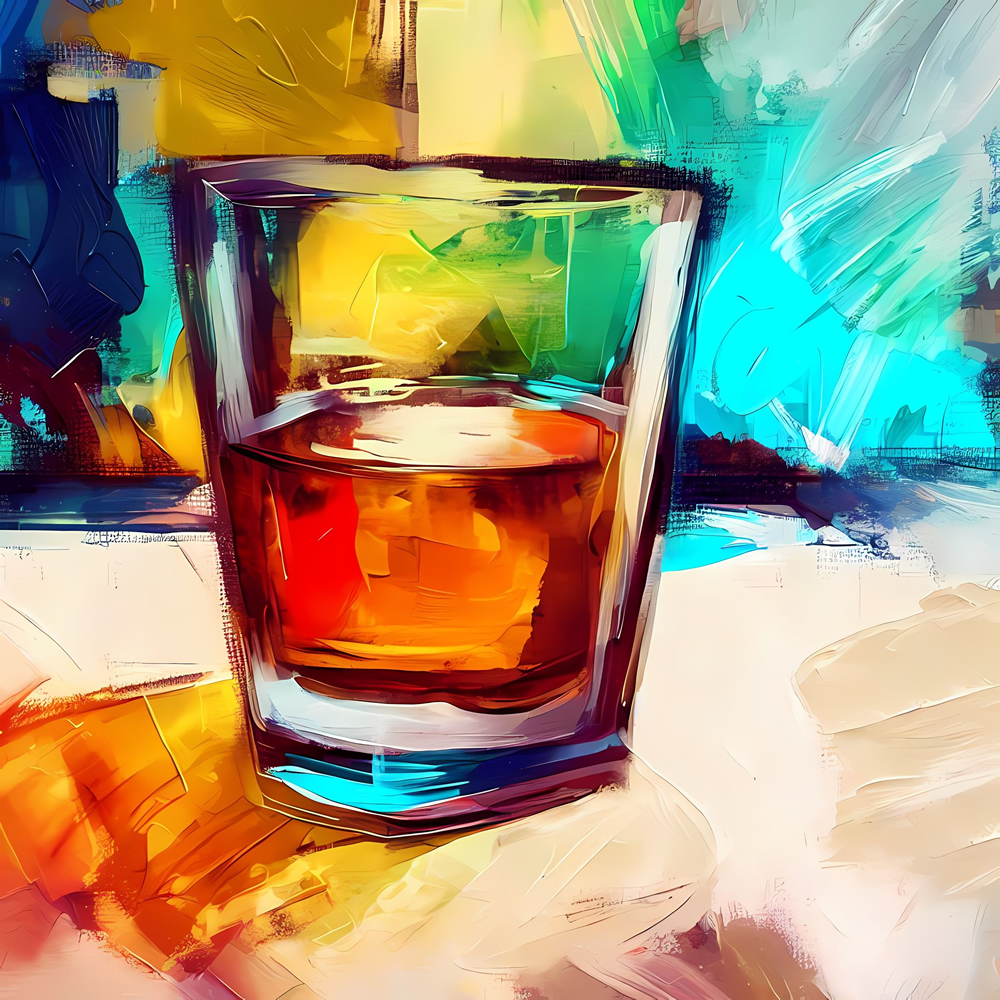 A Wee Dram - Framed canvas print