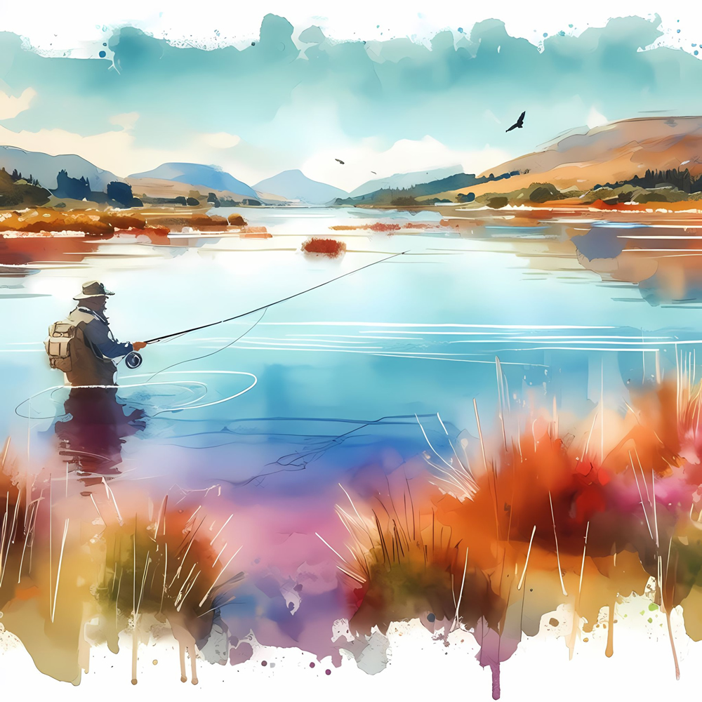 A Day At The Loch - Framed canvas print