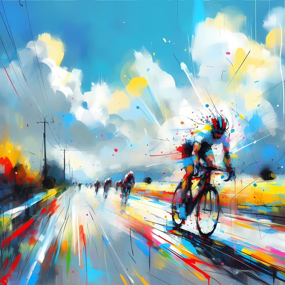 Downhill Speed - Framed canvas print