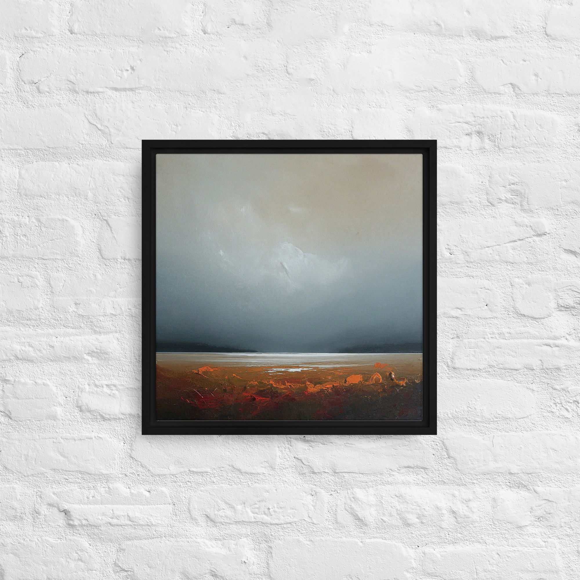 Abstract Landscape Red - Framed canvas print - Image 3