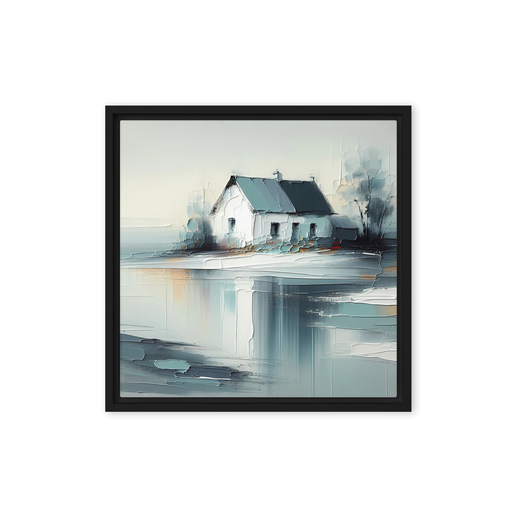 Lakeside Cottage Donegal - framed canvas print - Image 5