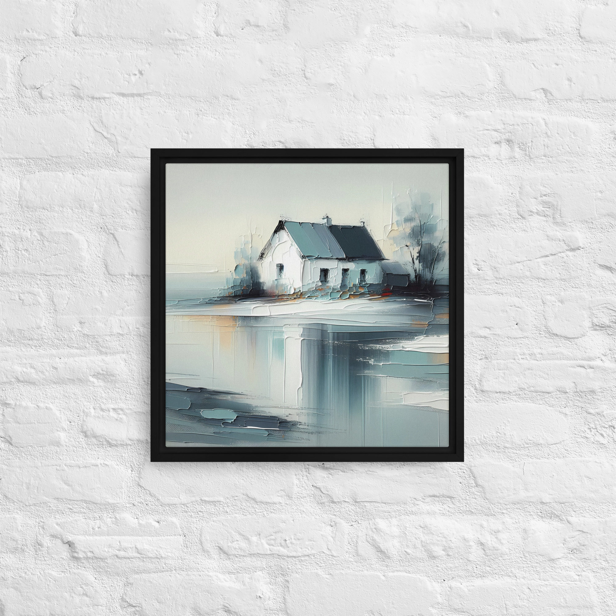 Lakeside Cottage Donegal - framed canvas print - Image 4