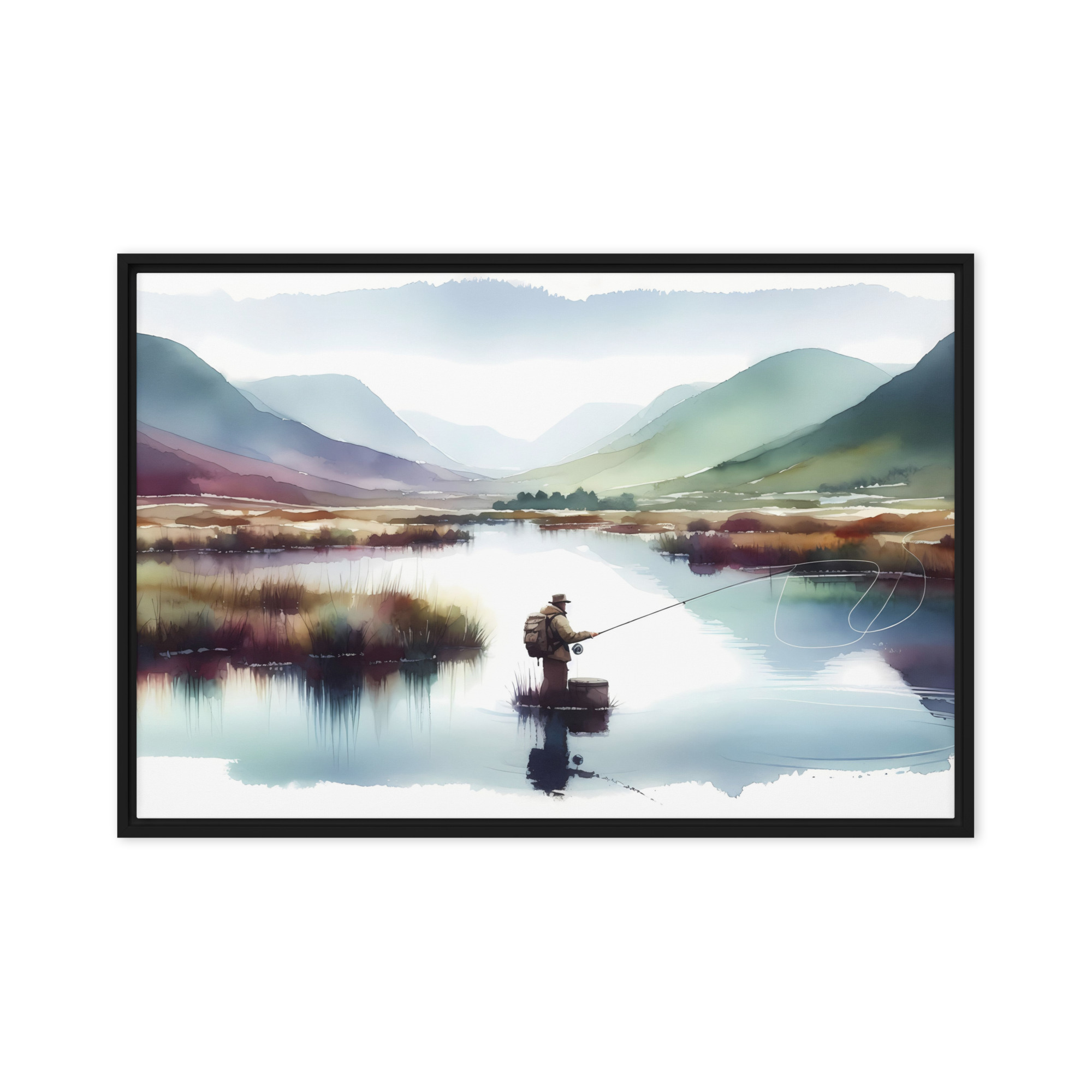 Fly Fishing - Framed canvas print - Image 5