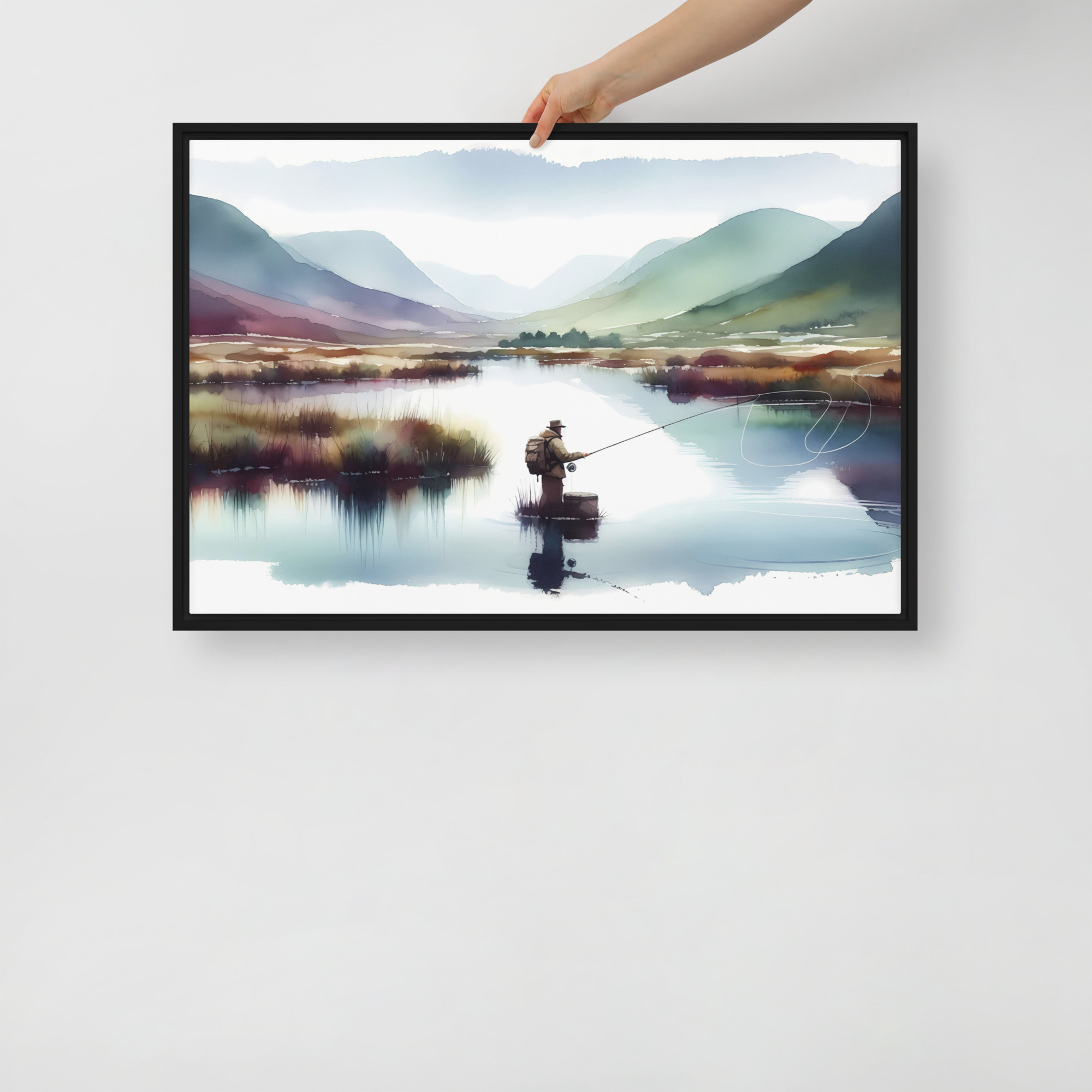 Fly Fishing - Framed canvas print - Image 2