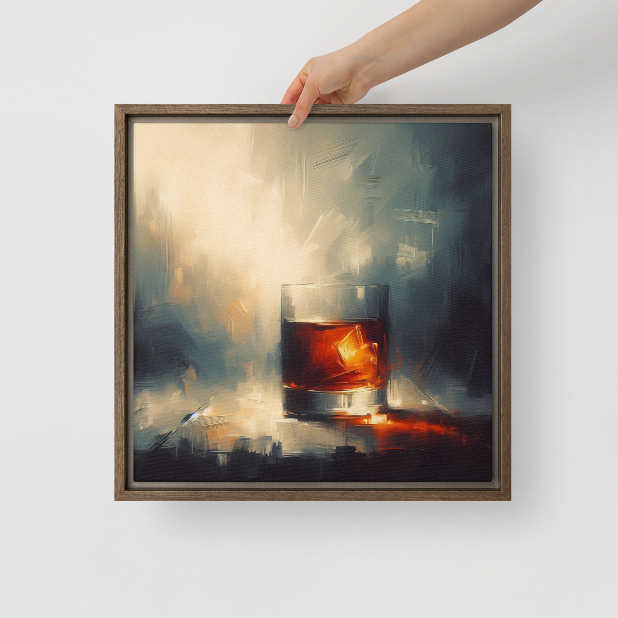 A Glass of Whisky - Framed canvas print - Image 2