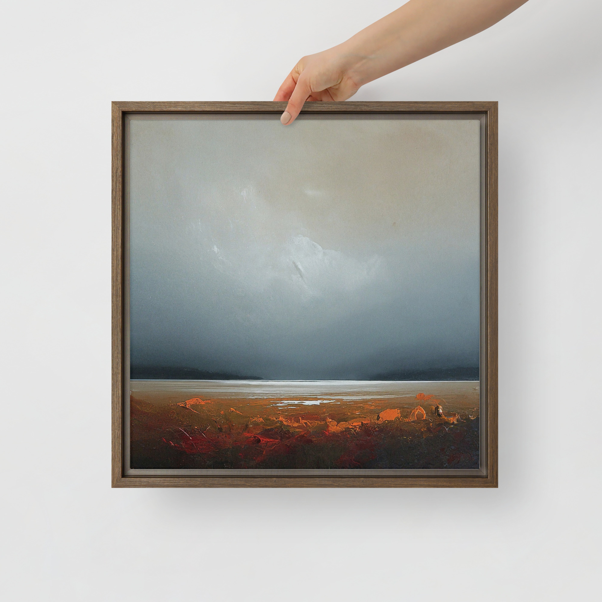 Abstract Landscape Red - Framed canvas print - Image 2