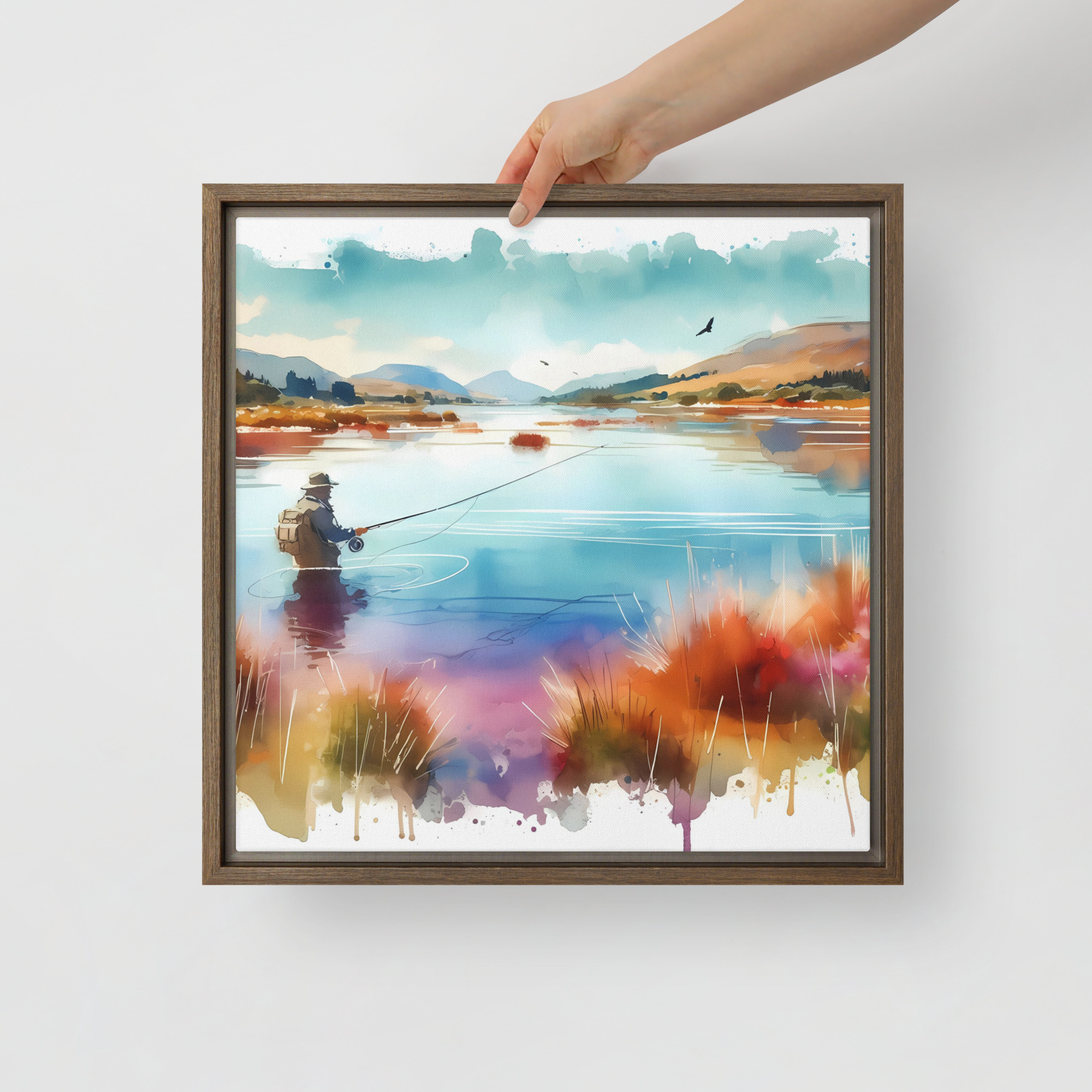 A Day At The Loch - Framed canvas print - Image 2