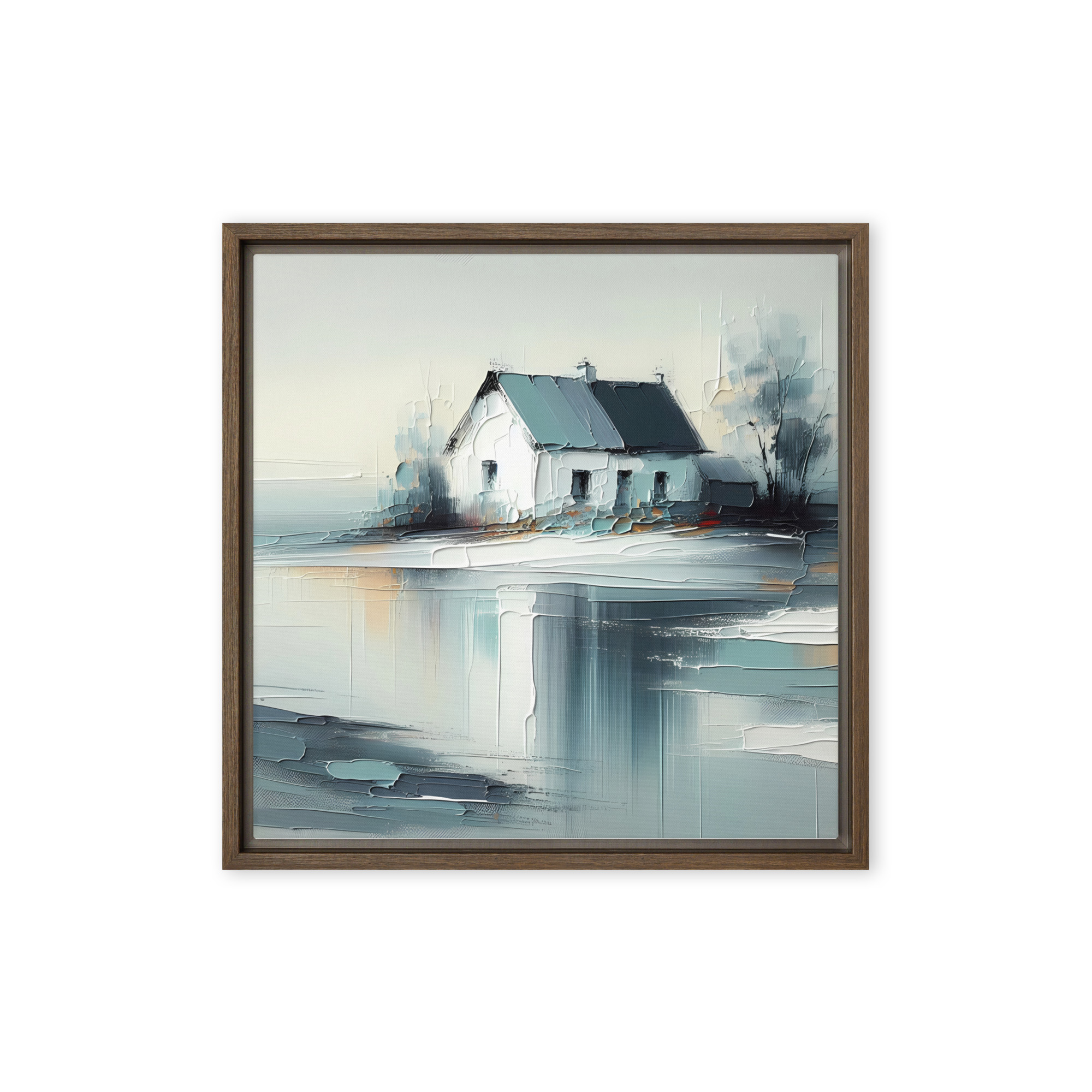 Lakeside Cottage Donegal - framed canvas print - Image 6