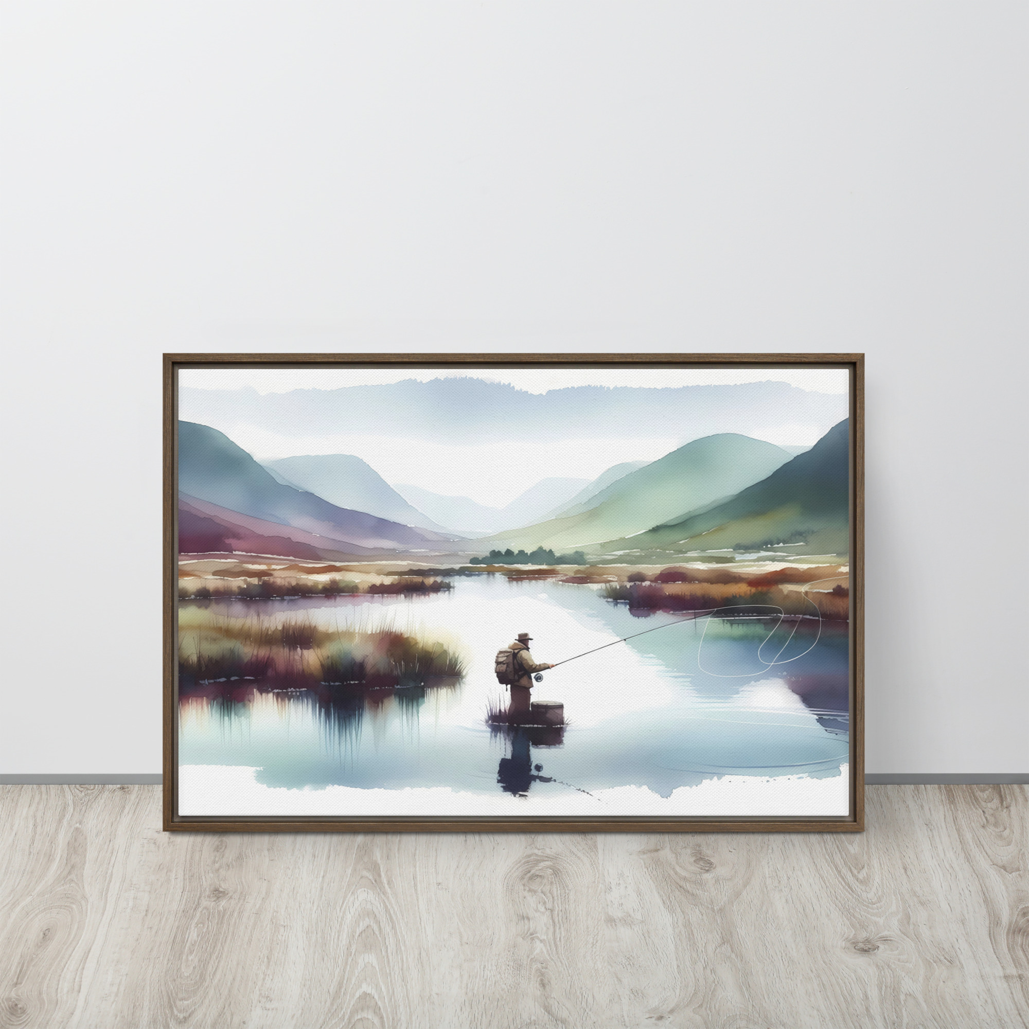 Fly Fishing - Framed canvas print - Image 3