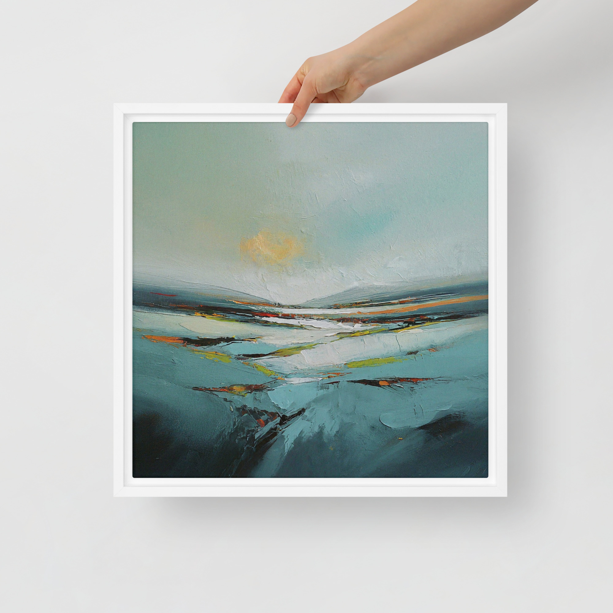 Sunrise and Mist - Framed canvas print - Image 2