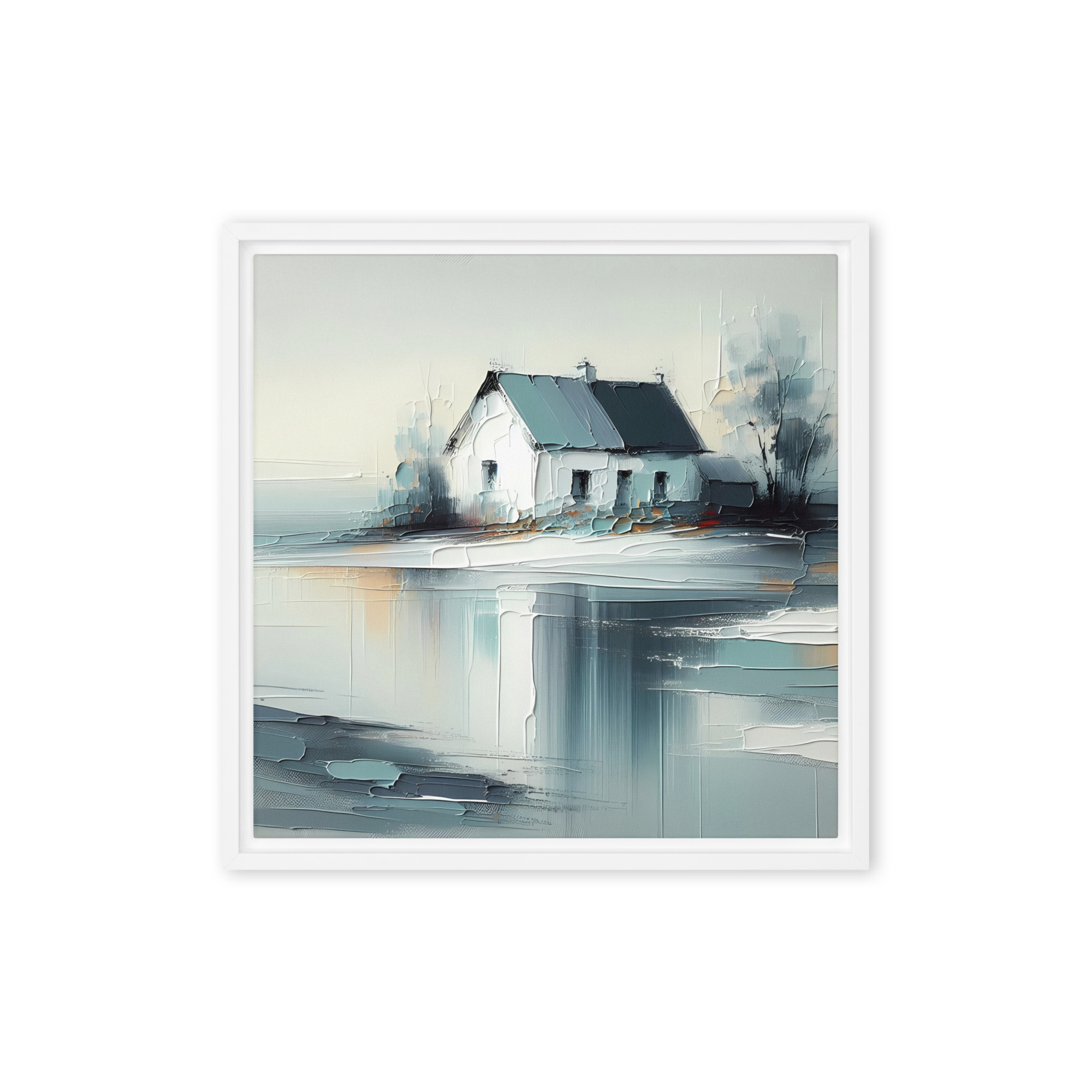 Lakeside Cottage Donegal - framed canvas print - Image 7