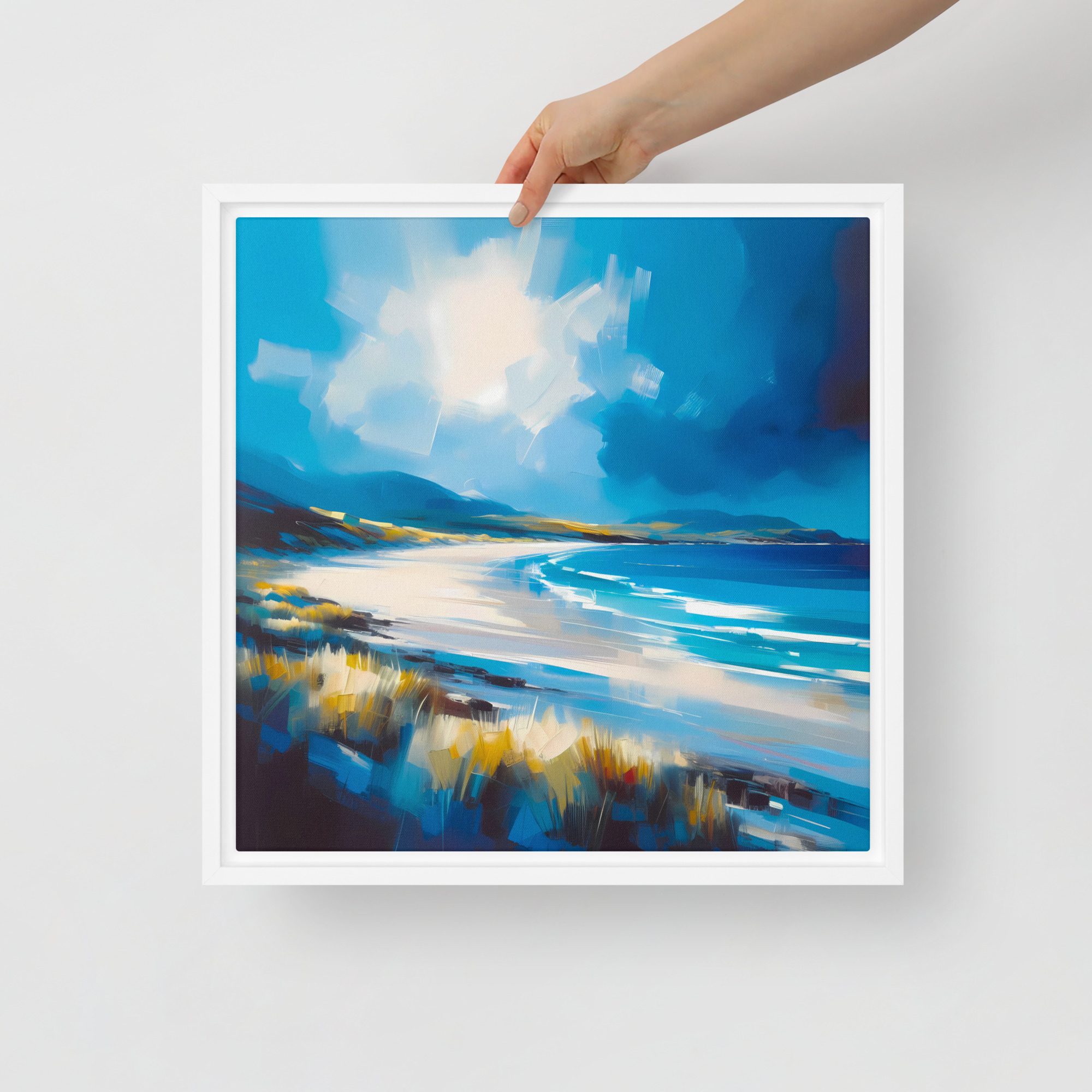 Ballymastocker Beach, Fanad, Donegal - framed canvas - Image 2