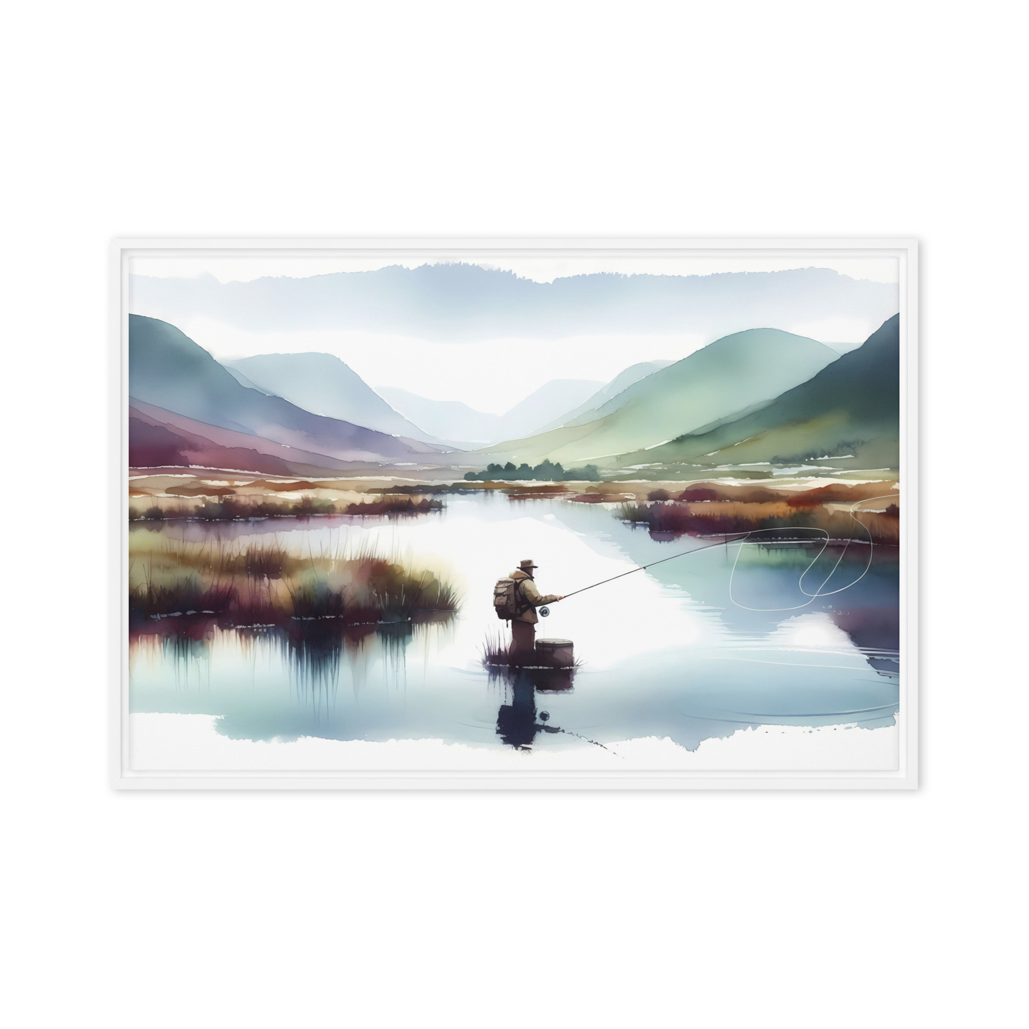 Fly Fishing - Framed canvas print - Image 7