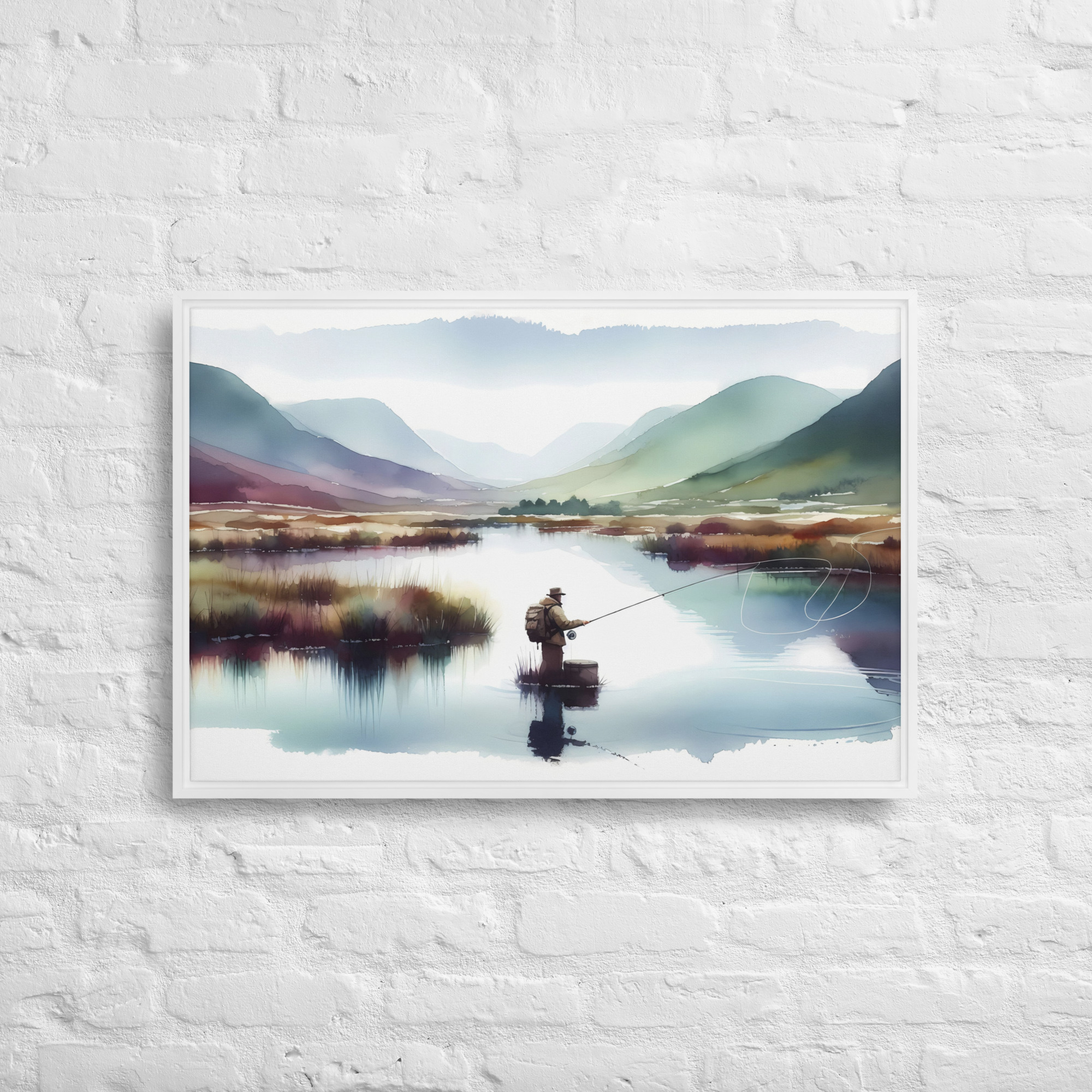 Fly Fishing - Framed canvas print - Image 4