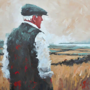 Surveying the land, Framed canvas print