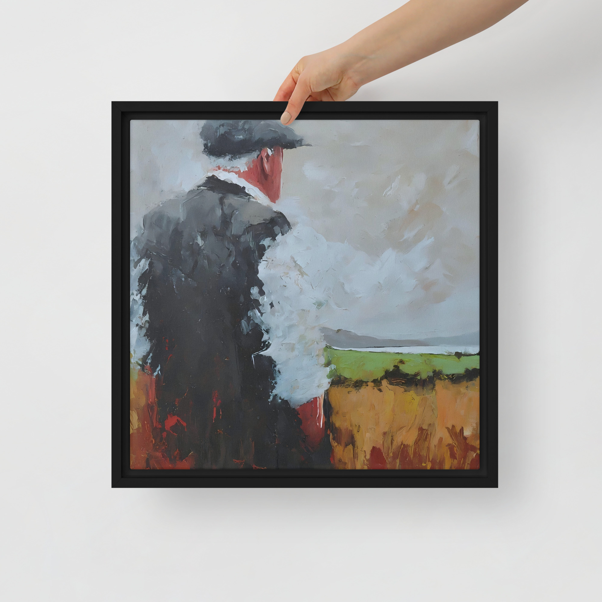 Watching over the land, Framed canvas print - Image 5