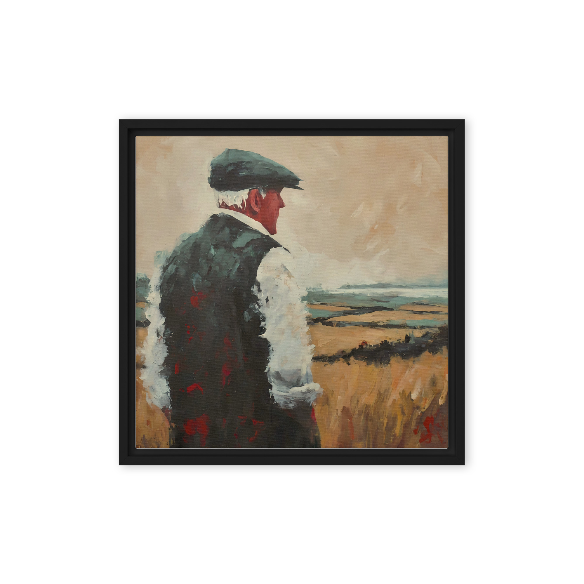 Surveying the land, Framed canvas print - Image 2