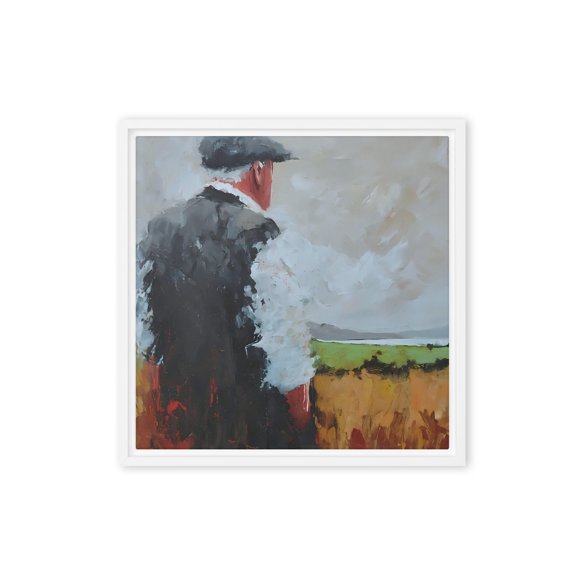 Watching over the land, Framed canvas print - Image 4