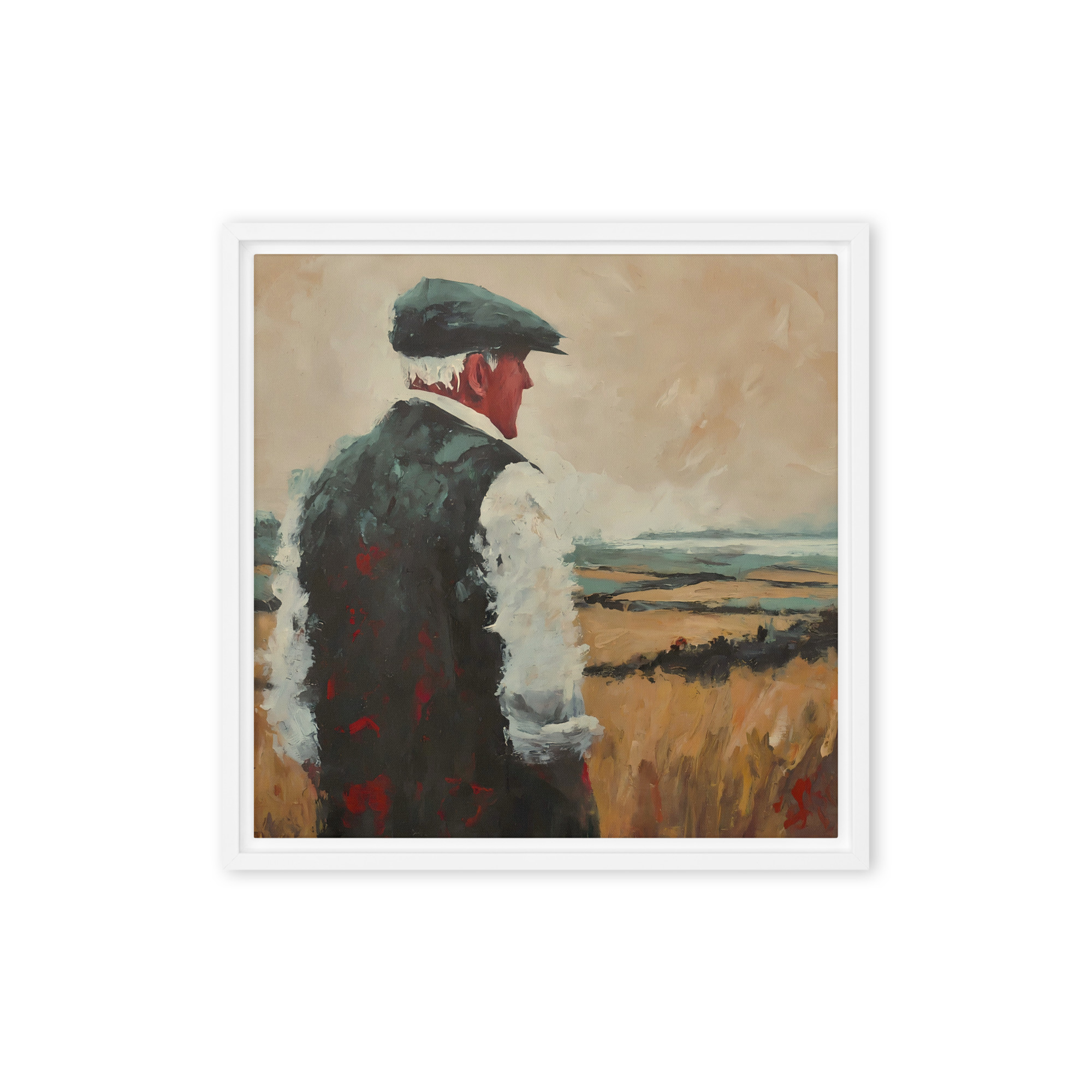 Surveying the land, Framed canvas print - Image 4