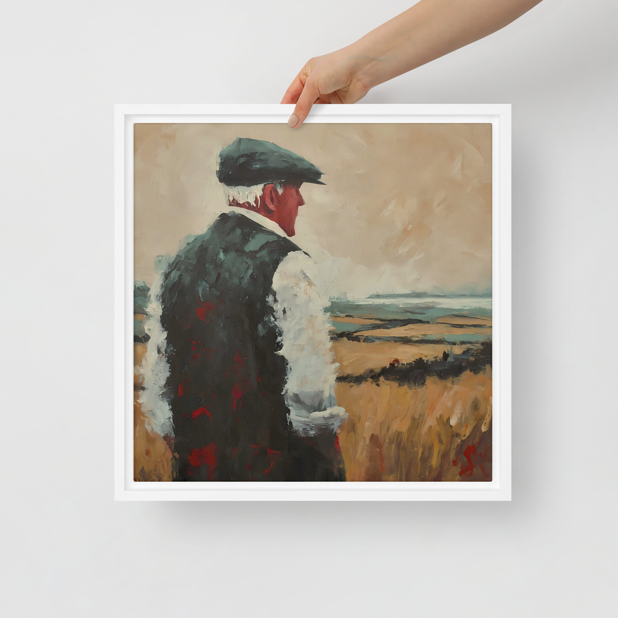 Surveying the land, Framed canvas print - Image 7
