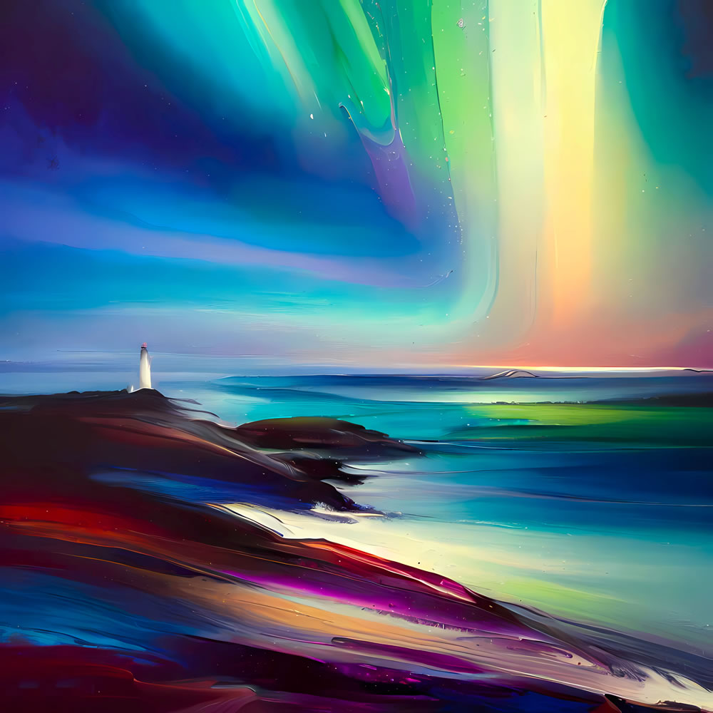 Aurora Fanad Head Donegal Art Print